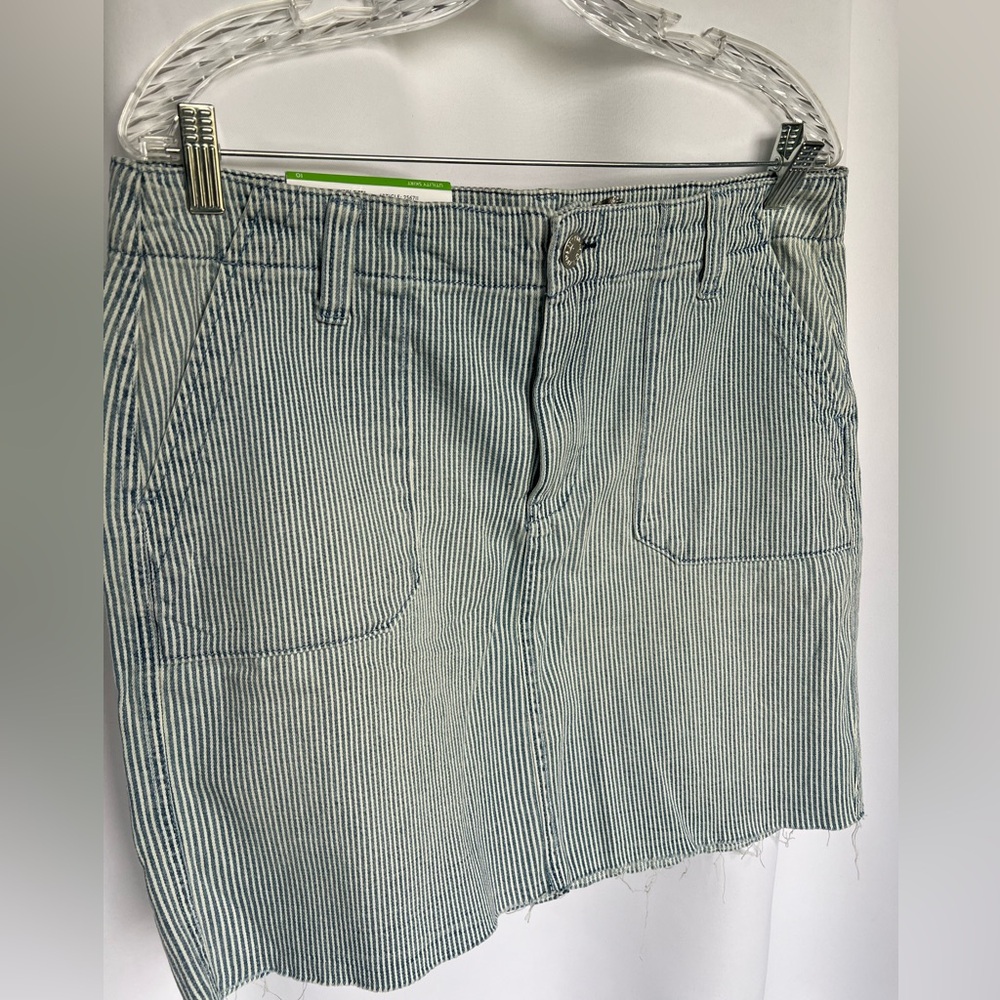 Seven7 - Front Patch Pocket Stretch Cotton Twill Utility Skirt Size: 10 > NWT
